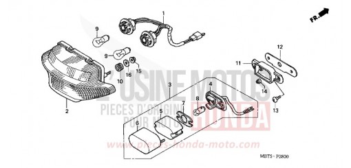 FEU ARRIERE XL1000V5 de 2005
